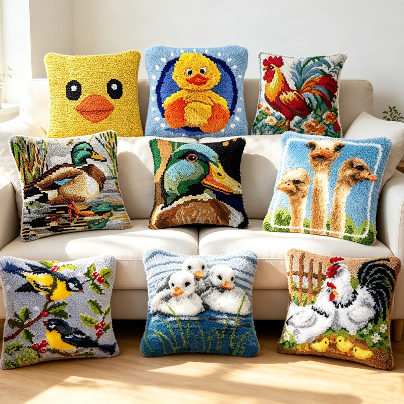 Embroidery Kit Set - Cartoon Cute Bird Duck Latch Hook