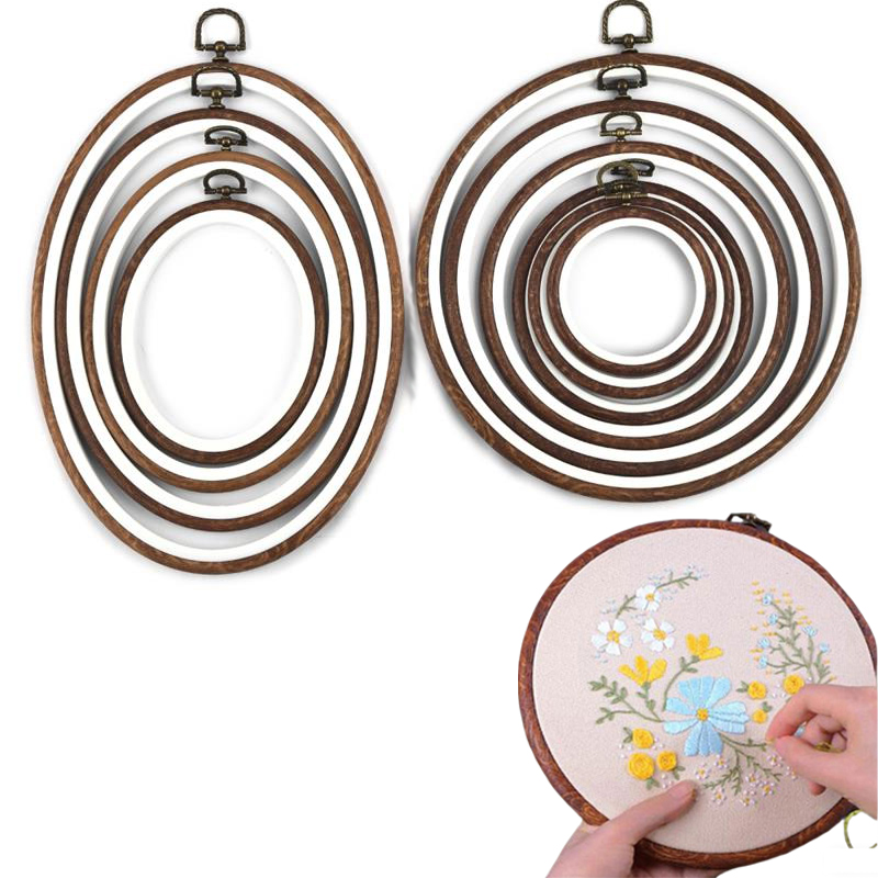 Embroidery Kit Set - 10PCS Sewing Tool Round Oval Imitation
