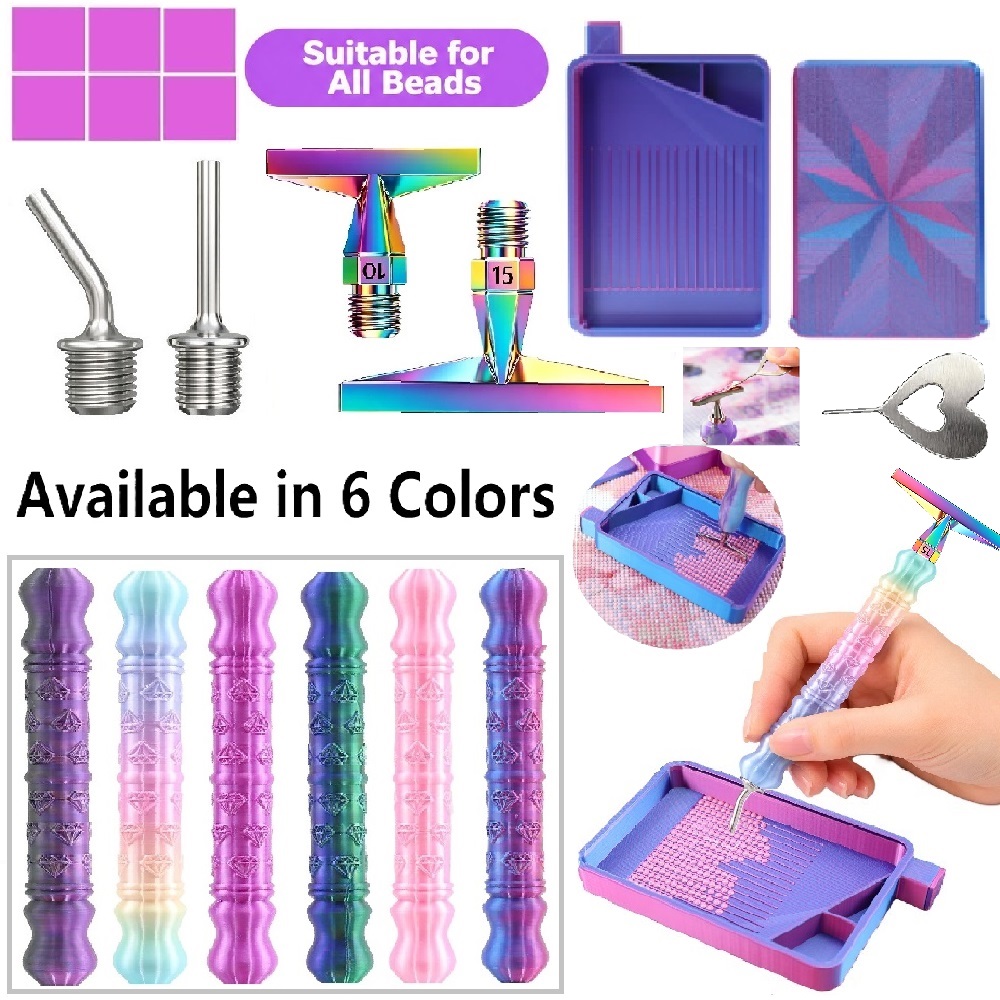 Embroidery Needle Pen - 3D Diamond Pattern Dotting Pen Tool
