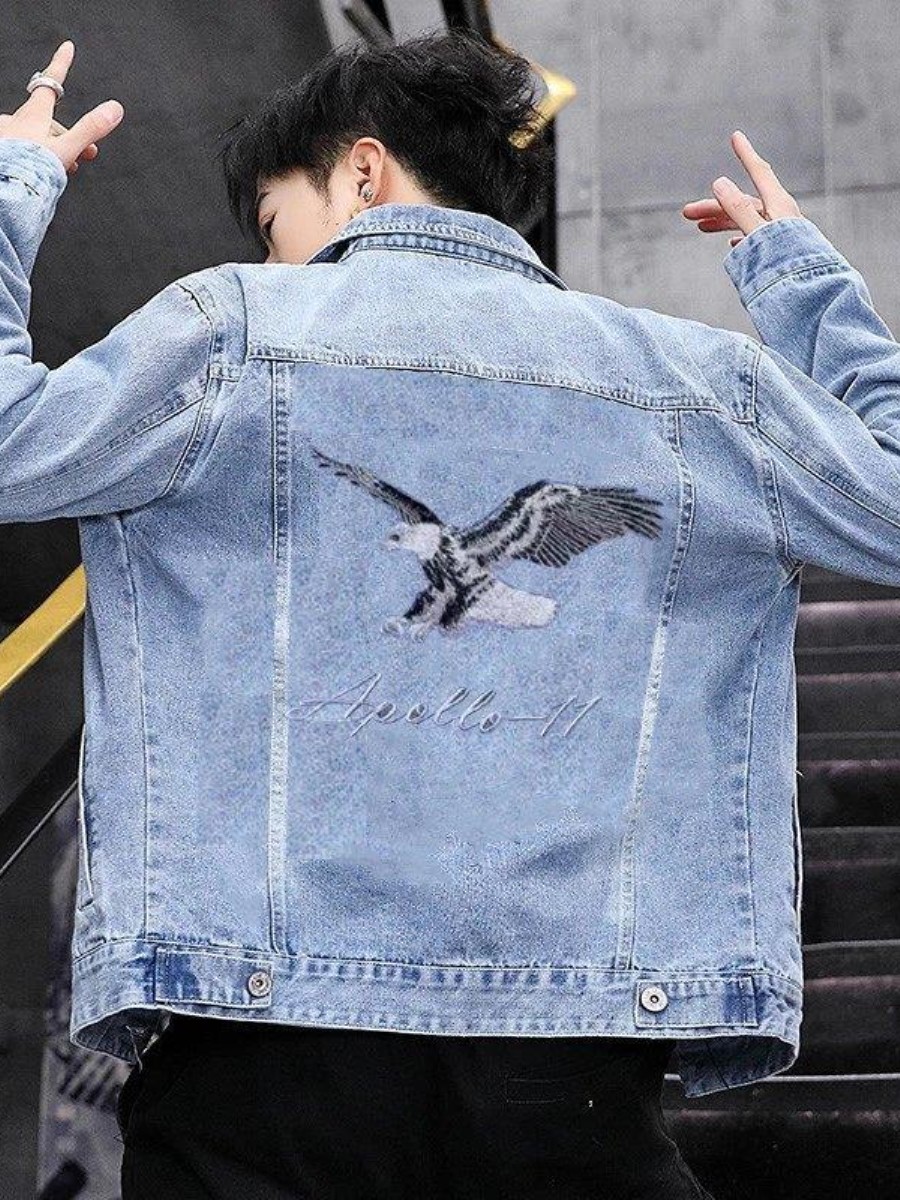 Embroidery Jacket - New 2026 Men's Denim Jacket Spring