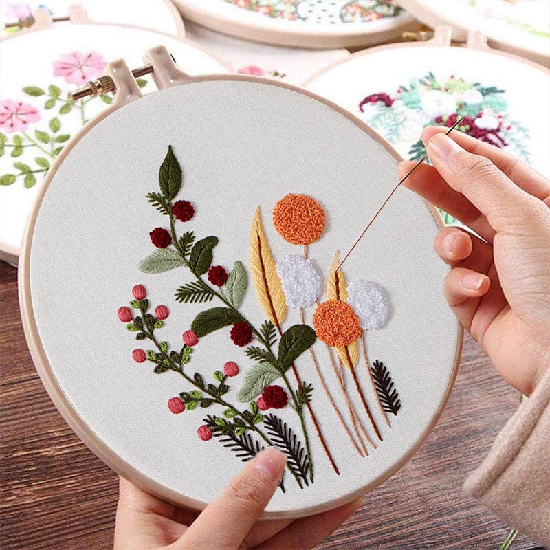 Embroidery Lovers - 3D Floral Plant Pattern, Embroidery Kit
