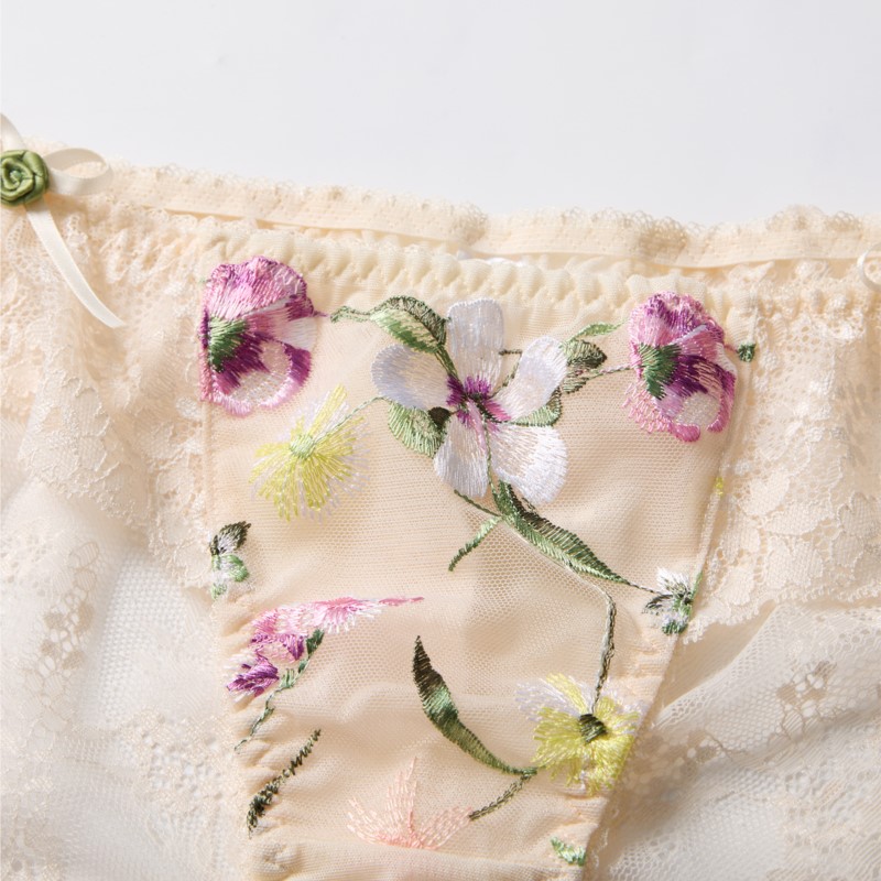 Embroidery Flower - Lace See Through Women Sexy Lingerie