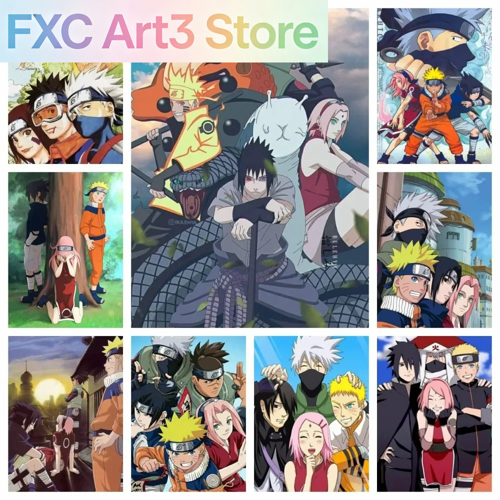 Embroidery Gift Ideas - Frameless 1pc Naruto Class Seven New