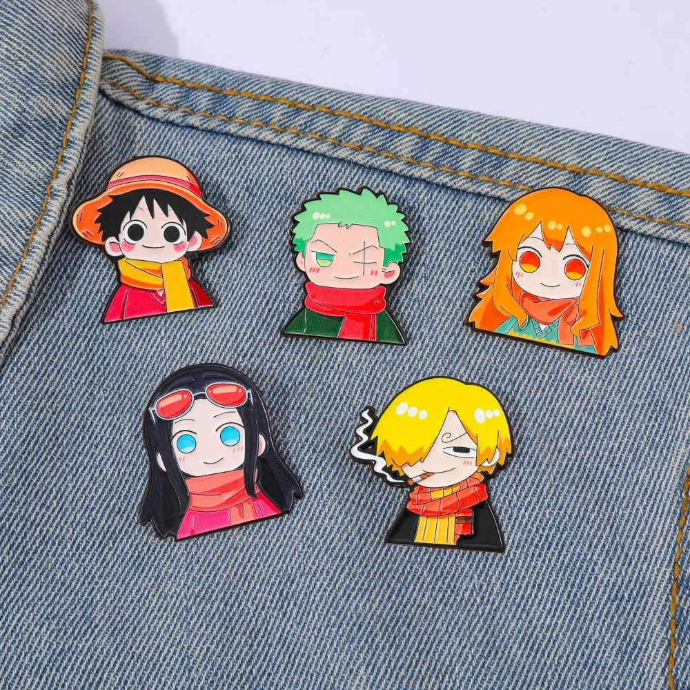 Embroidery Textile - 5 Pcs Cute Anime Cartoon Brooch