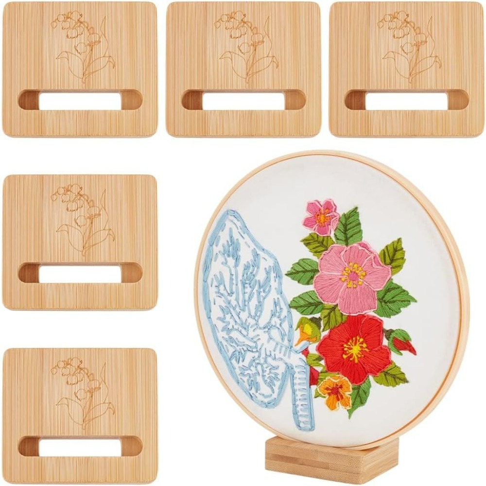 Embroidery Zone - 6Pcs Embroidery Hoop Rectangle Display Stand