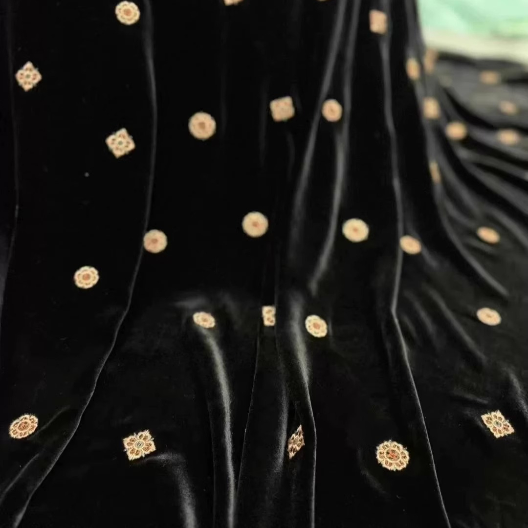 135CM Wide Black Green Embroid - đánh giá và giá Embroidery Jacket