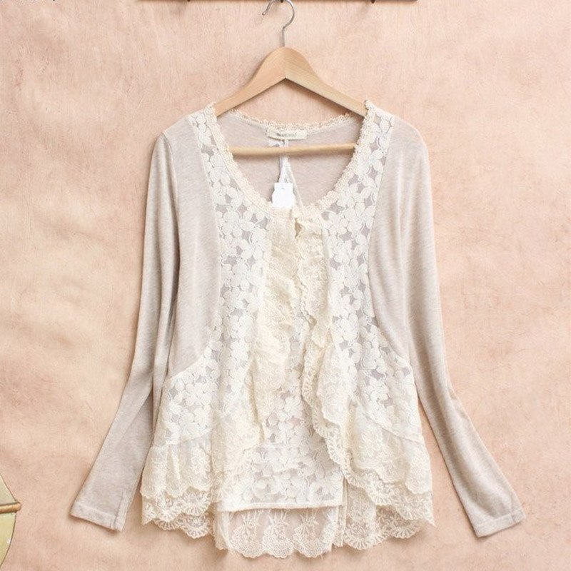 Mùa Xuân Mori Girl Ngọt Áo Sơ  - đánh giá và giá Embroidery Cardigan
