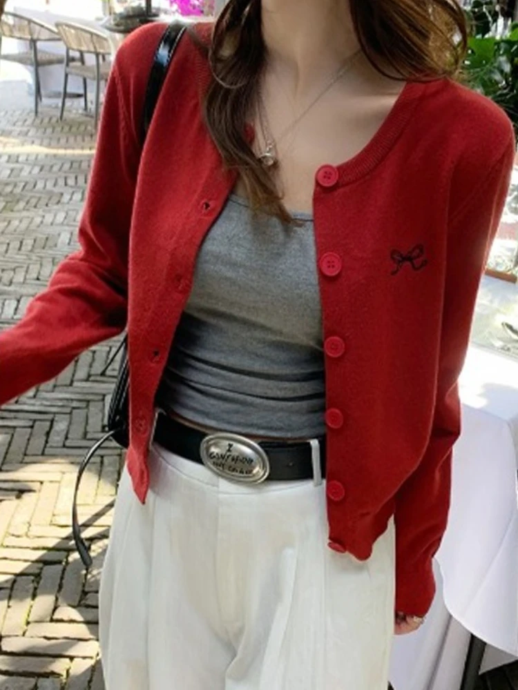 Fashion O-Neck Single Breasted - đánh giá và giá Embroidery Cardigan