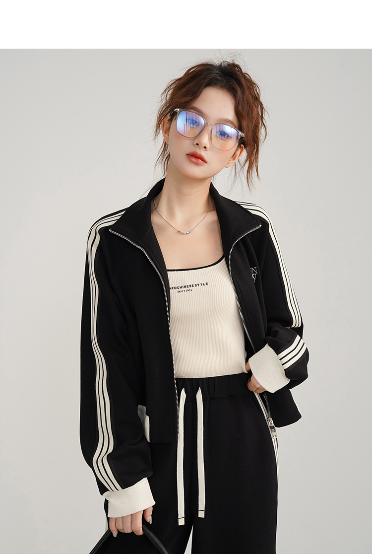 Vintage Sporty Casual Black Wh - đánh giá và giá Embroidery Jacket