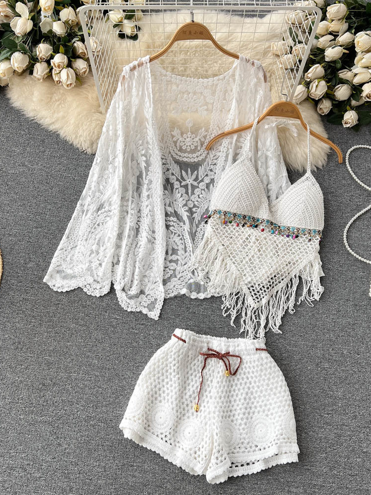 Summer New Holiday Suit Women' - đánh giá và giá Embroidery Cardigan