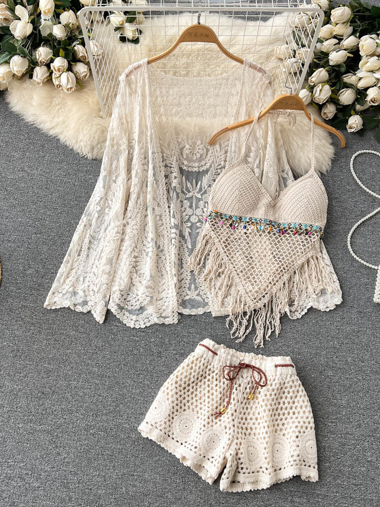 Summer New Holiday Suit Women' - đánh giá và giá Embroidery Cardigan