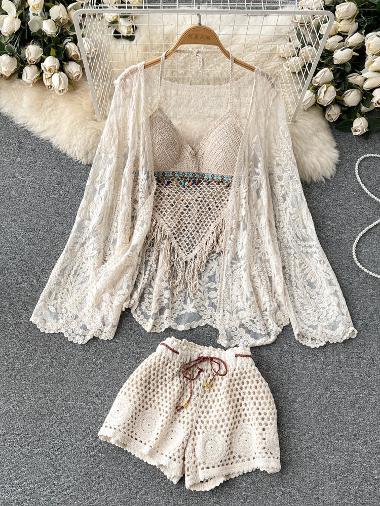 Summer New Holiday Suit Women' - đánh giá và giá Embroidery Cardigan