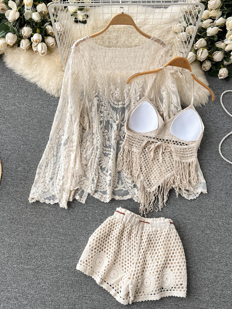 Summer New Holiday Suit Women' - đánh giá và giá Embroidery Cardigan