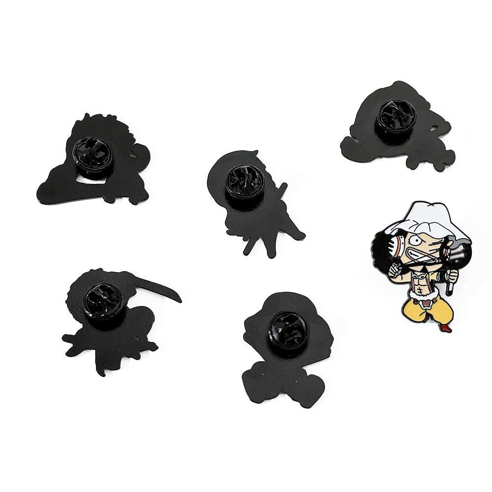 6 Pcs ONE PIECE Cartoon Brooch - đánh giá và giá Embroidery Textile