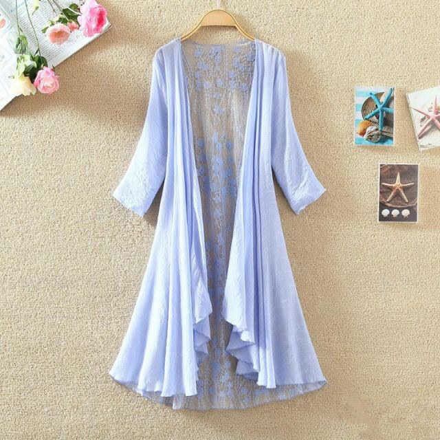 Boho Holiday Beach Summer Card - đánh giá và giá Embroidery Cardigan