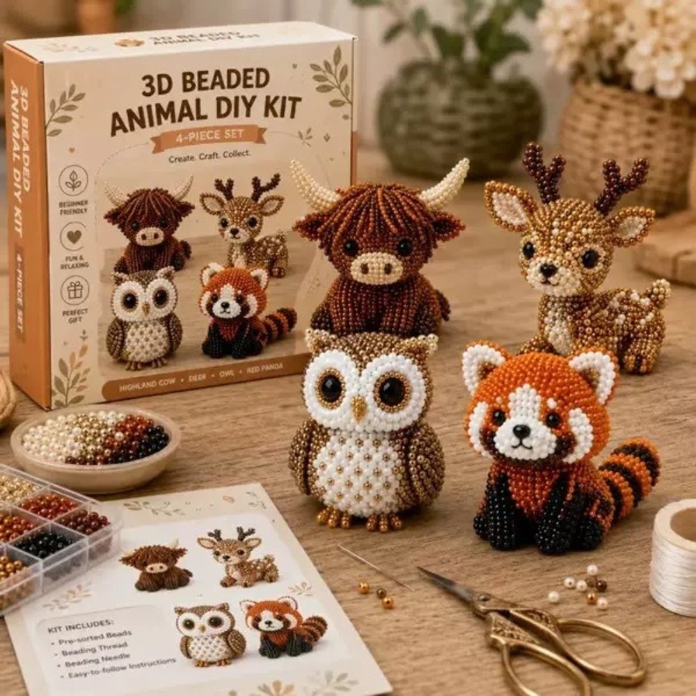 Handmade DIY Animal Bead Embro - đánh giá và giá Embroidery Kit Set
