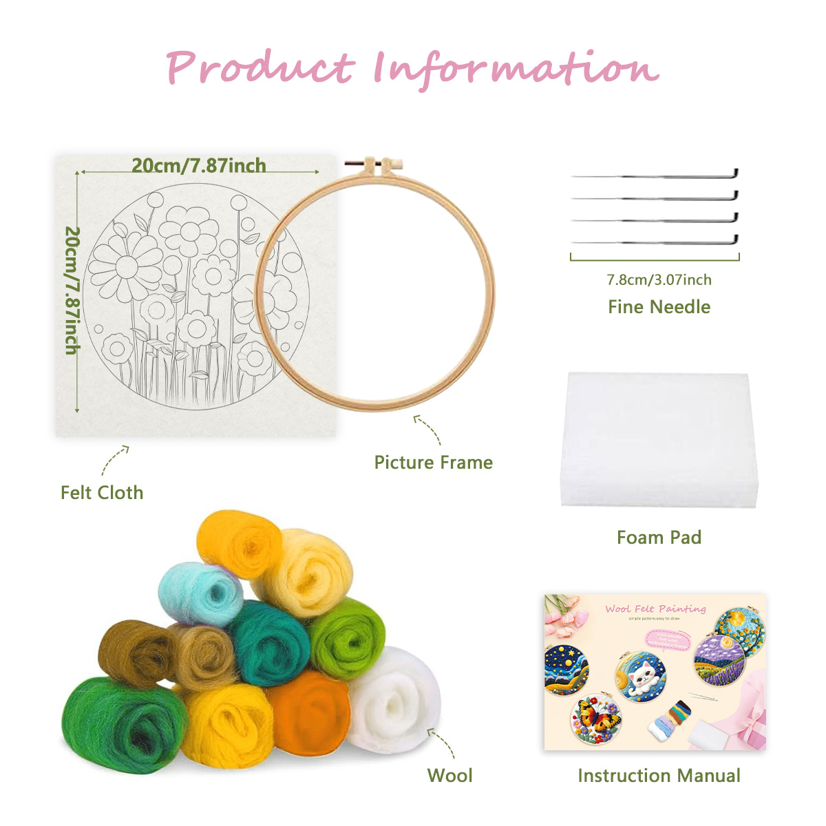 CHENISTORY Wool Felting Painti - đánh giá và giá Embroidery Kit Set