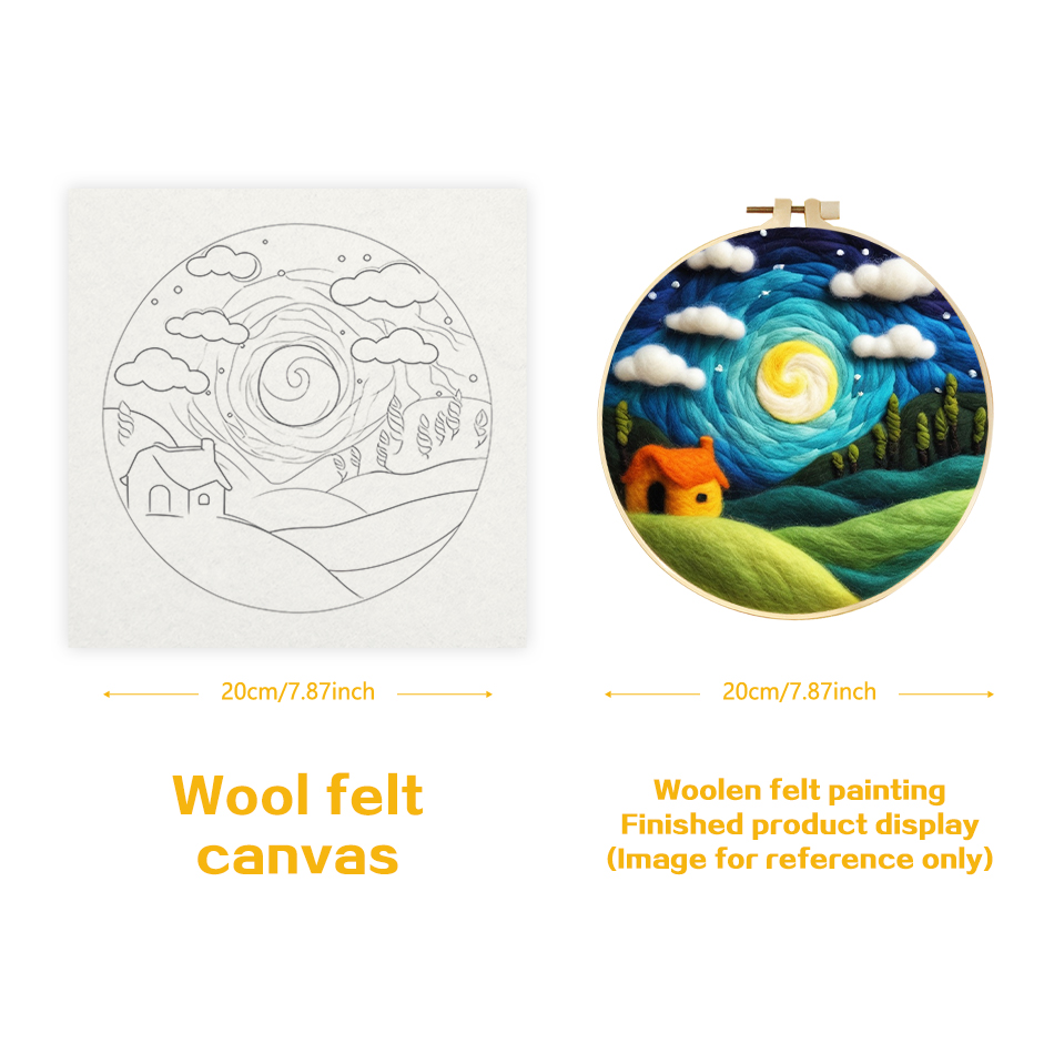 CHENISTORY Wool Felting Painti - đánh giá và giá Embroidery Kit Set