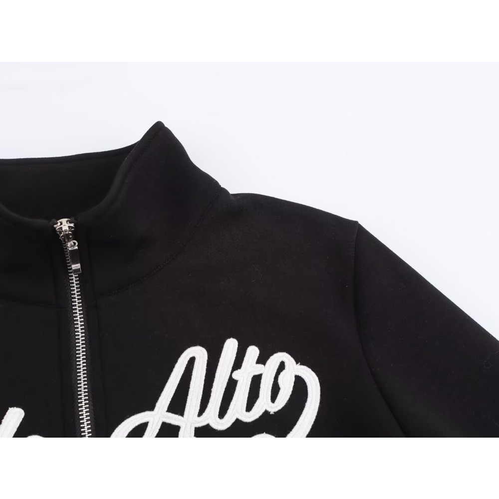 Casual Women's Black Varsity S - đánh giá và giá Embroidery Jacket
