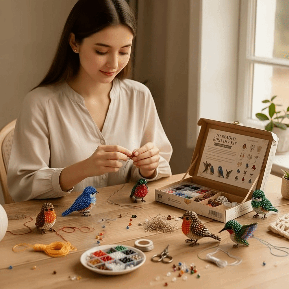 Handmade DIY Animal Bead Embro - đánh giá và giá Embroidery Kit Set