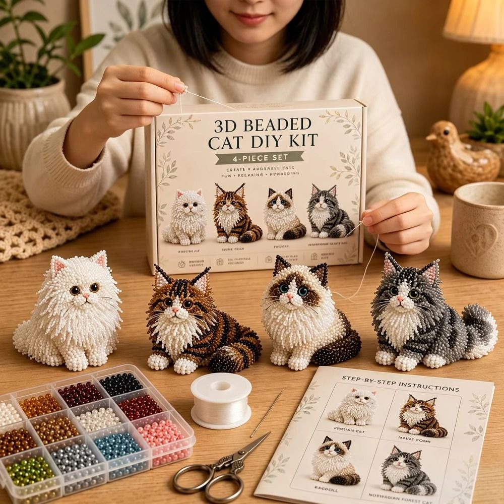 Handmade DIY Animal Bead Embro - đánh giá và giá Embroidery Kit Set