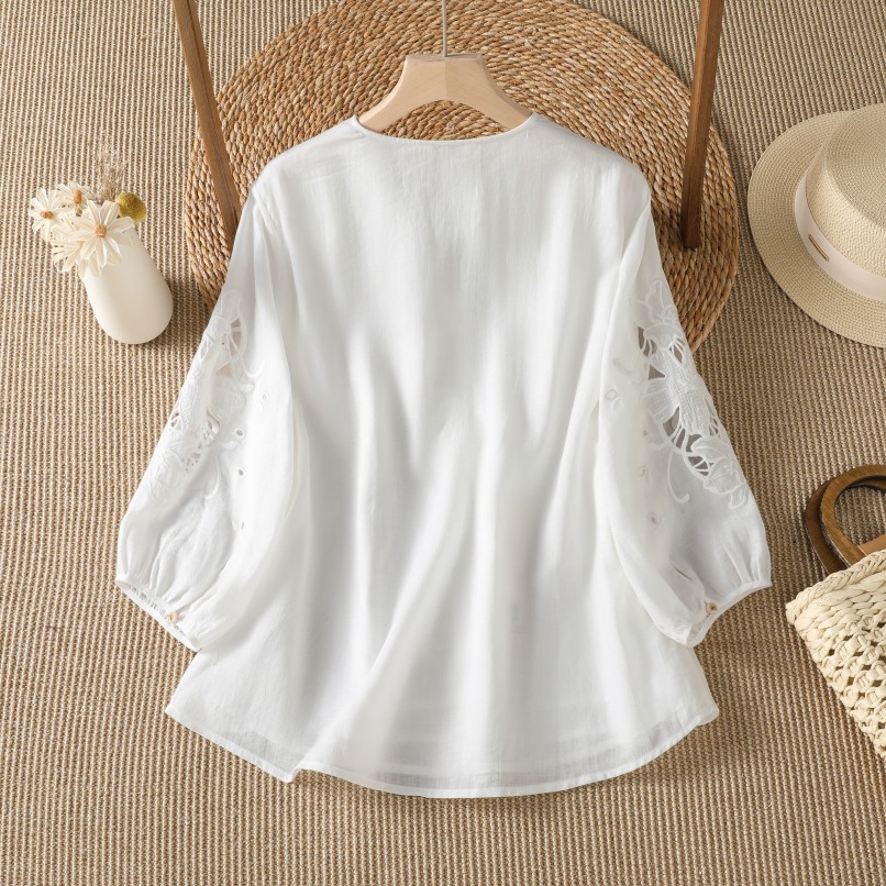 Design Casual Cotton Linen Hol - đánh giá và giá Embroidery Cardigan