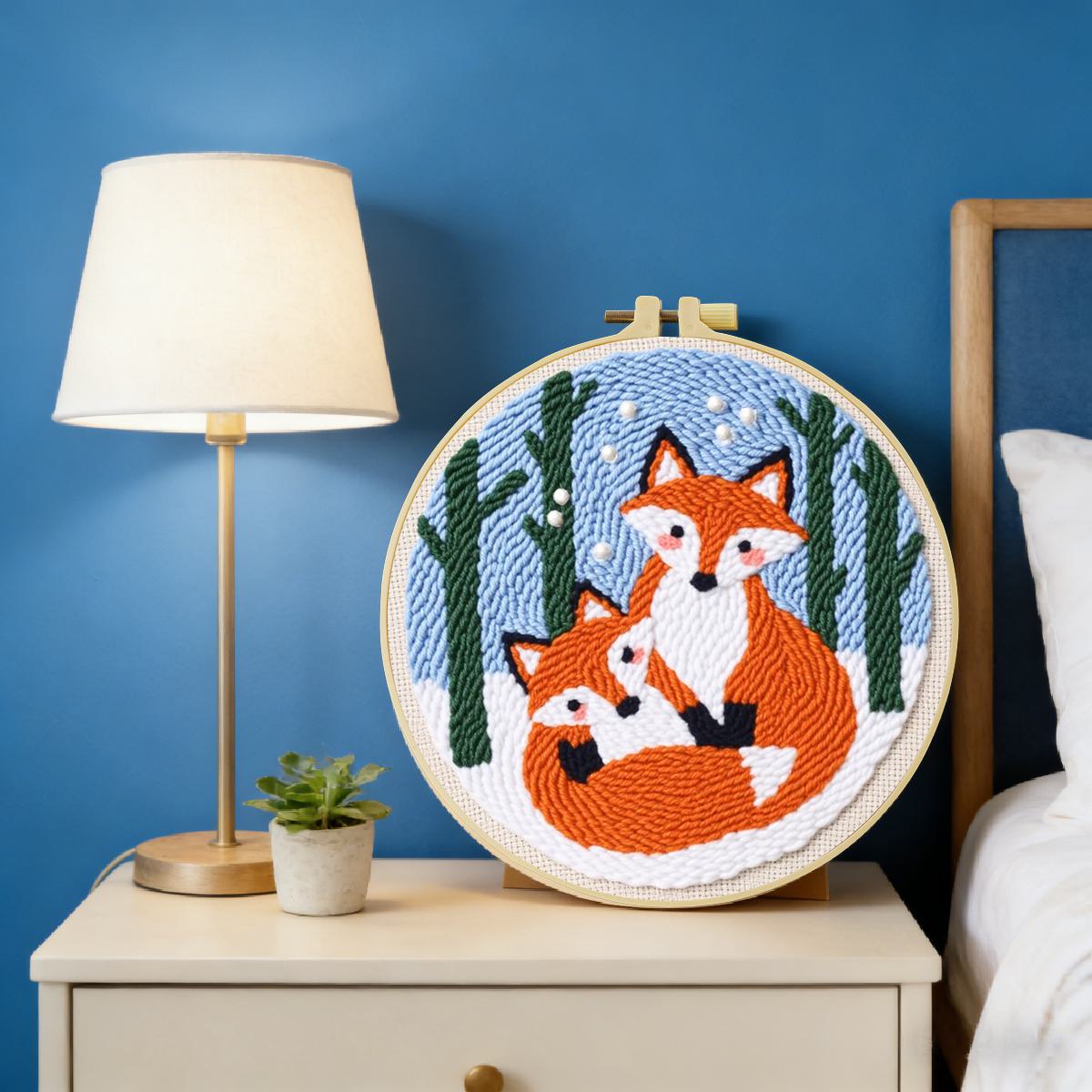 20X20CM/7.87inch Animal - Fox  - đánh giá và giá Embroidery Kit Set