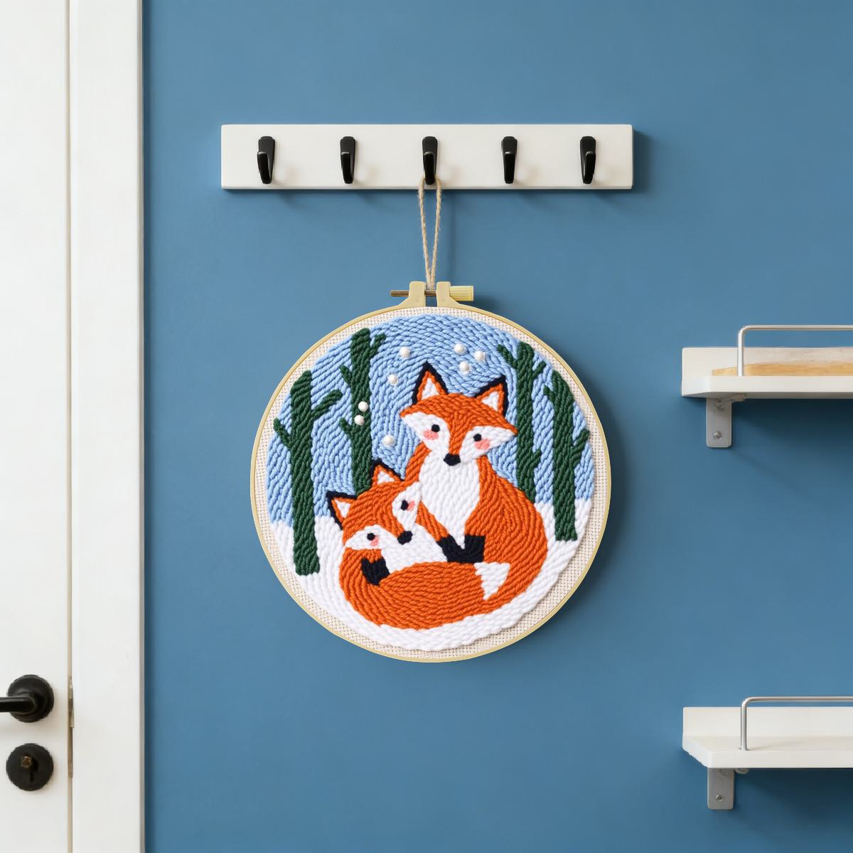 20X20CM/7.87inch Animal - Fox  - đánh giá và giá Embroidery Kit Set