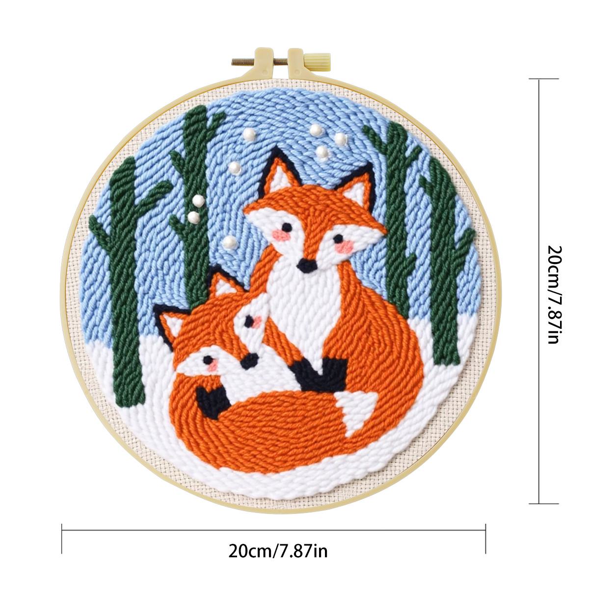 20X20CM/7.87inch Animal - Fox  - đánh giá và giá Embroidery Kit Set